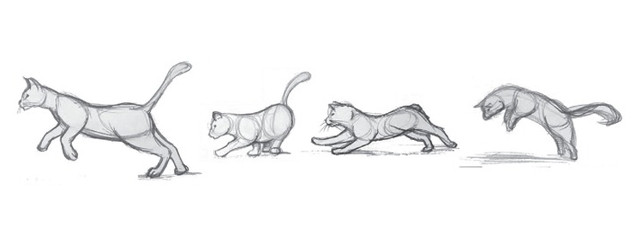 Further detail and shadows
: Some of the initial primitive outlines are erased, and further details and shadows are added.
